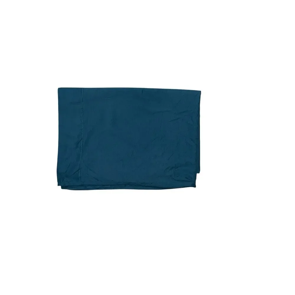 Solid Dark Teal Twin Sized Flat Sheet Microfiber Bedding Blue-Green Bedding